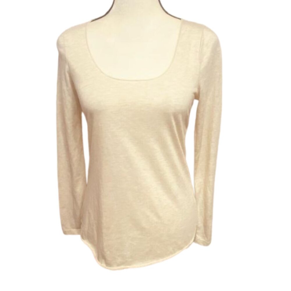 American Rag Cie Cream Lightweight Blended Color Tones Tee Size S #1346